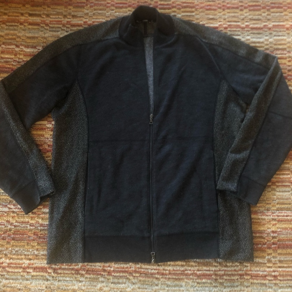 Vince herringbone fleece wool blend fleece